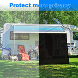 1 x RAW Customer Returns SUPAREE 10 x8 RV Sun Shade Awning Awning Privacy Screen Motorhome Camper Awning Front Wall Universal Anti-UV Awning Privacy Screen For Camping RV Van Black Mesh  - RRP €55.99