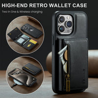 1 x RAW Customer Returns SIFANGDA Case for iPhone 15 Pro Max Leather with Strong Magnetic Detachable Wallet, Wireless Charging, Luxury Retro Elegant iPhone 15 Pro Max Wallet Case 2024 6.7 - Black - RRP €38.68