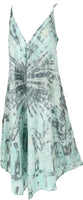 1 x RAW Customer Returns GURU SHOP Batik Jumpsuit, Summer Overall, Trouser Dress, Women, Aqua Grey, Synthetic, Size 40 - RRP €35.9