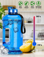 1 x RAW Customer Returns VENNERLI 2.2L Drinking Bottle Sport Gym Bottle BPA Free Fitness Training Large Plastic Water Bottle Sports Bottle with Handle Fitness Leak-Proof Ideal for Sport Gym Fitness Office Home Blue  - RRP €22.18