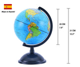 1 x RAW Customer Returns Exerz 20cm World Globe - Spanish Map - Educational Rotatable Globe Desktop Decoration - Geographic Modern Political Map - Diameter 20cm - RRP €24.99