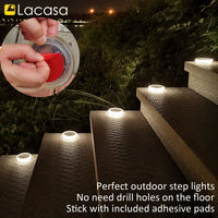 1 x RAW Customer Returns Lacasa Solar Floor Lights Outdoor, 30LM 4 Pack Solar Lights for Outdoor, Natural White 4000K IP68 Waterproof Auto ON OFF Solar Lamps LED Path Lights for Garden Lawn Patio Driveway, Round - RRP €38.99