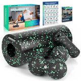 1 x RAW Customer Returns nooncrazy fascia roll set with drawstring bag and training posters, fascia set with fascia ball fascia roll small and duo ball for fascia training of muscles, connective tissue and metabolism - RRP €25.85