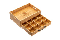 1 x RAW Customer Returns Josch Simply make tea box with tray - bamboo - 12 storage compartments for tea bags - gift idea for young and old - a good idea at any time - RRP €40.33