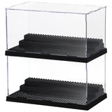 1 x RAW Customer Returns Winter Shore 3-Tier Acrylic Display Case Set of 2 - Model Display Case for Mini Action Figures and Building Block Models - Dustproof Display Case with Block-Compatible Base - RRP €28.22