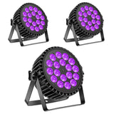 1 x RAW Customer Returns DELIBANG LED Par UV Spotlight 200W 18 LED Stage Light Spotlight Disco Light Party Light, 8CH Par LED Light RGB DMX Strobe Sound Active Mode Lighting DJ Light Effect for Show Bar Party Halloween 3PC - RRP €227.99