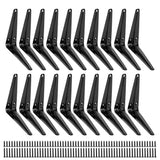 1 x RAW Customer Returns Cherbowing shelf bracket 20 PCS 150x125mm shelf bracket wall shelf support heavy duty bracket black metal 90 angle with screws - RRP €26.99