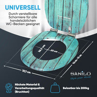 1 x RAW Customer Returns Sanilo toilet seat with soft-close mechanism, many beautiful toilet lids to choose from, high-quality and stable quality made of wood Lumber  - RRP €50.41