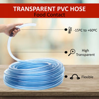 1 x RAW Customer Returns PVC hose transparent PVC hose 6mm hose 10mm inner diameter PVC hose aquarium hose Aerator hose for ponds and aquariums PVC hose crystal clear 13mmx10mm - RRP €11.55