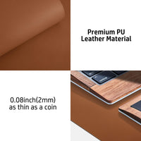 1 x RAW Customer Returns Desk Pad, Mouse Pad, Desk Protector, Non-Slip PU Leather Blotter for Office Home Gaming 91cmx43cm, Brown  - RRP €20.16