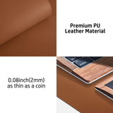 1 x RAW Customer Returns Desk Pad, Mouse Pad, Desk Protector, Non-Slip PU Leather Blotter for Office Home Gaming 91cmx43cm, Brown  - RRP €20.16