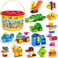 2 x RAW Customer Returns burgkidz Classic Large Creative Building Blocks Box, 135-piece Colorful Building Blocks for Building 15 Figures and Animals, Building Toys Construction Toys for Toddlers Ages 2 and Up - RRP €78.5