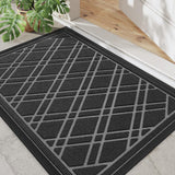 1 x RAW Customer Returns DEXI Outdoor Entrance Doormat 60 x 90 cm, Indoor and Outdoor Non-Slip Entrance Mat, Waterproof and Washable Doormat, Bedroom, Kitchen, Hallway Gray  - RRP €43.57