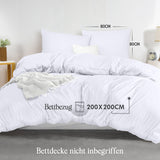 1 x RAW Customer Returns Utopia Bedding bed linen 200x200 set - microfiber duvet cover 200x200 cm 2 pillowcases 80x80 cm - white - RRP €15.99