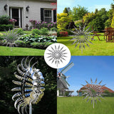 1 x RAW Customer Returns Unique and magical metal windmill, 3D wind powered kinetic sculpture suitable for outdoor terraces for patio lawn garden decoration ornament - RRP €27.06