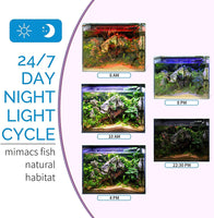 1 x RAW Customer Returns hygger aquarium lighting, aquarium LED lighting, 24 7 mode for sunrise-daylight-moonlight, adjustable timer, adjustable brightness, with extendable bracket, 7 colors 14W  - RRP €39.99