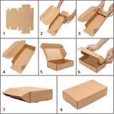 1 x RAW Customer Returns Kurtzy 20 pcs cardboard gift boxes brown - boxes 19 x 11 x 4.5cm cardboard boxes with lid - kraft paper gift box to assemble yourself for gifts, wedding, party, Christmas - RRP €17.49