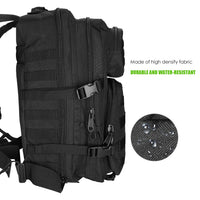 1 x RAW Customer Returns ProCase 40L Military Tactical Backpack, Large Capacity 3 Day Army Assault Pack Bag Go Bag Rucksack for Hiking Hunting, Trekking and Camping and other Outdoor Activities Black - RRP €37.99