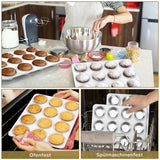 1 x RAW Customer Returns Joyfair muffin tin set of 2, stainless steel muffin tray for 12 muffins, muffin baking tins 35 x 27cm, muffin baking tin for cupcakes, brownies, pudding, cakes, non-toxic and healthy, oven and dishwasher safe - RRP €30.24