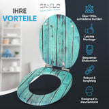 1 x RAW Customer Returns Sanilo toilet seat with soft-close mechanism, many beautiful toilet lids to choose from, high-quality and stable quality made of wood Lumber  - RRP €50.41