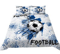 1 x RAW Customer Returns Tospass Bedding Set 135x200cm Children Football 3D Printed Girls Boys 2 Piece Soft Children s Bed Linen White Microfiber Cuddly Duvet Cover with Zipper 1 Pillowcase 80x80cm - RRP €34.26