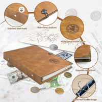 1 x RAW Customer Returns 360 Pockets Coin Collection Coin Album Coin Storage for Collectors, JC-Houser Pocket Album Collector s Album Pressed Penny Album Coin Album for 2 Euro Coins Brown - RRP €27.94