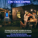 1 x RAW Customer Returns Electric insect killer, mosquito lamp 15W 4200V mosquito trap mosquito repellent with LED light, electric fly trap mosquito repellent, for mosquitoes, moths, flies, spiders, waterproof IPX4 - RRP €39.99