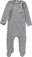 1 x RAW Customer Returns Engel sleep overall, with snap fasteners in the crotch and on the leg light grey, 62 68  - RRP €42.85