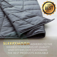 1 x RAW Customer Returns Sleepymoon Weighted Blanket Therapy Blanket Heavy Blanket for Better Sleep Stress Relief and Anxiety Weighted Blanket Gray Cotton, 152 203cm-11kg  - RRP €36.99