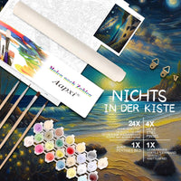 1 x RAW Customer Returns Jigspsyzh Paint By Numbers Adults Starry Night Beaches With Crease-free Canvas, 4 Brushes And Acrylic Paint - DIY Landscape Hand Painted Oil Painting Kit for Beginners As A Gift 40x50cm - RRP €14.0