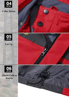 1 x RAW Customer Returns TACVASEN Men s Rain Jacket Waterproof Breathable Outdoor Jacket Transition Jacket Lightweight Winter Jacket Water-Repellent Fishing Jacket Softshell Work Jacket Windproof Trekking Jacket XXL, Red  - RRP €62.98