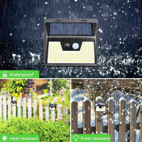 1 x RAW Customer Returns  4 Pieces 140 LED Solar LED Light Outdoor, Solar LED Spotlights Outdoor 3 Modes Outdoor Lamp with Motion Sensor IP65 Waterproof Energy Saving Wireless for Garden Yard - RRP €26.99