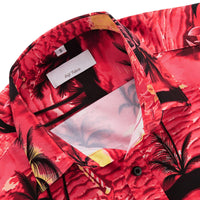 1 x RAW Customer Returns JKLPOLQ Men s Hawaiian Shirt Floral Casual Short Sleeve Summer Shirts Hawaii Beach Print Shirt for Vacation Yellow, XL  - RRP €23.8