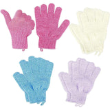 6 x Brand New Juvale Exfoliating Shower Gloves 4 Pairs - Body Exfoliating Gloves for Men and Women - 4 Colors  - RRP €50.28