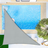 1 x RAW Customer Returns SUNNY GUARD Triangle Sun Sail 3x3x4.25m Waterproof Sun Protection Weather Protection Sail Canopy UV Protection for Balcony Terrace Garden, Light Grey - RRP €35.8