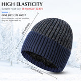 33 x Brand New FYY Knitted Hat, Winter Hat, Unisex Hat, Warm Beanie, Winter Hat, Soft Cuffed Plain Hat for Men and Women, Soft Warm Hat 54-60 cm Blue - RRP €910.8