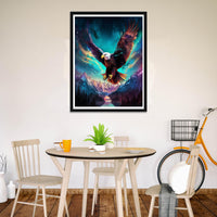 1 x Brand New Wergund Diamond Painting Eagle, Diamond Painting Pictures Bird, DIY Cross Embroidery Painting Kits, Living Room Bedroom Office Wall and Entrance Decoration-30x40cm - RRP €20.4