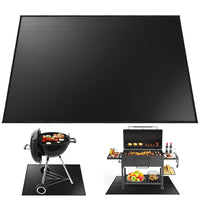 1 x RAW Customer Returns Fireproof mat, grill mat for gas grill 160 100cm heat protection mat heat resistant up to 2000 F oil-resistant waterproof non-slip outdoor BBQ mat for the outdoor grill, lawn, terrace. - RRP €32.45