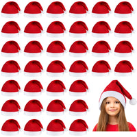 6 x Brand New ANVAVO 24-Pack Christmas Hats 11 x 15 Inch Large Non-Woven Fabric Costume Hat Christmas Red Santa Hats for Children - RRP €48.3