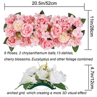 1 x Brand New BLOSMON artificial flowers wedding decoration roses artificial flowers 4 pcs white rose table decoration wedding artificial flower decoration silk flowers bouquet arrangement for home baby shower table centerpiece decoration - RRP €77.63