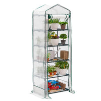 1 x RAW Customer Returns Bramble - Indoor and Outdoor Balcony Garden Greenhouse with 5 Shelves 10kg Max Weight Per Shelf , Steel Frame and Durable Reinforced PVC Cover - Easy to Assemble - 193x69x49cm - RRP €49.99