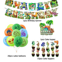 1 x Brand New Deco Birthday Dinosaur Birthday Decoration Dinosaur Birthday Party Dinosaur Balloons Dinosaur Birthday Party Decorations Dinosaur Balloons Cake Decoration Dinosaur Birthday Banner - RRP €9.95