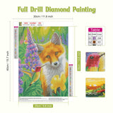 1 x Brand New RICUVED Foxes Diamond Painting Pictures, 5D Flowers Diamond Painting Pictures Adults Hummingbird Diamond Painting Pictures Set Full Drill Animals Diamond Painting Cross Embroidery Painting Set 30x40cm - RRP €20.4