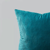 1 x RAW Customer Returns Topfinel 45x45 cushion cover turquoise velvet set of 2 vintage decoration with wave pattern cushion covers pillowcase upholstery cover for living room decorative pillow sofa cushion neck pillow head pillow- RRP €17.99