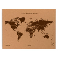 1 x RAW Customer Returns Miss Wood Map XL, Cork World Map, 90 x 60 cm - RRP €46.04