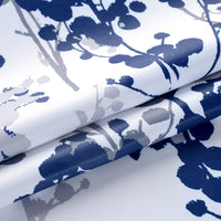 3 x Brand New DriftAway Curtains Leah Abstract Floral Blossom Ink Painting Bedroom Thermal Darkening Insulated Grommet Unlined Window Curtains 2 Panels Each Navy Silver Gray 132x229cm  - RRP €195.3