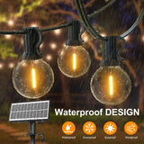 1 x RAW Customer Returns SUWIN Solar Fairy Lights Outdoor, 18M Fairy Lights Outdoor Bulbs 30 2 LEDS G40 Bulbs, Waterproof 4 Mode Solar Garden Garland Lights for Patio, Backyard, Balcony, Party USB Powered  - RRP €50.1