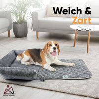 2 x Brand New Dog blanket sofa 2 in 1 sofa protector dog plush fluffy and waterproof blanket dog sofa for medium and small dogs S 50 40 16 cm dark gray. - RRP €52.36