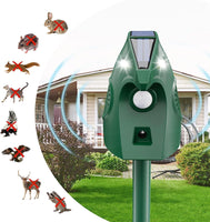 1 x RAW Customer Returns Cat deterrent for garden, cat deterrent ultrasonic solar waterproof, garden cat repellent marten repeller USB charging, automatic cat animal repeller for dogs, pigeons, rabbits, birds, fox - RRP €42.99