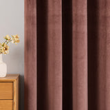 1 x Brand New EMEMA Pack of 2 100 opaque blackout curtains, velvet curtains with eyelets, thermal curtain, eyelet curtain, blackout curtains for bedroom, living room, 140 x 175 cm, rubber powder - RRP €42.66